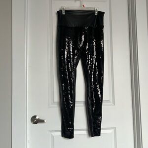 Spanx XL black sequence tights